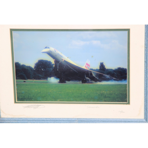 159 - 8 X MIXED LOT OF FRAMED CONCORDE PHOTOS AND SIGNED PRINTS
56 X 55CM