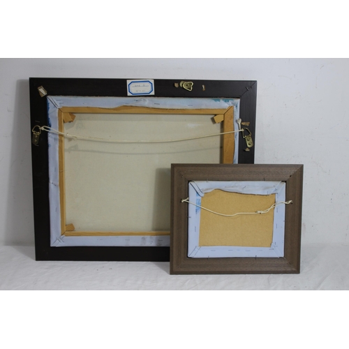 169 - TWO DOLPHIN OIL ON CANVAS PICTURES 
60 X 50CM