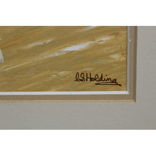 144 - PAINTING OF A RURAL COTTAGE SIGNED HOLDING