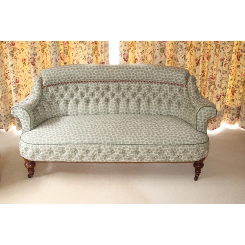 1 - EDWARDIAN STYLE SOFA AND ARMCHAIR
154 X 63 X 73CM