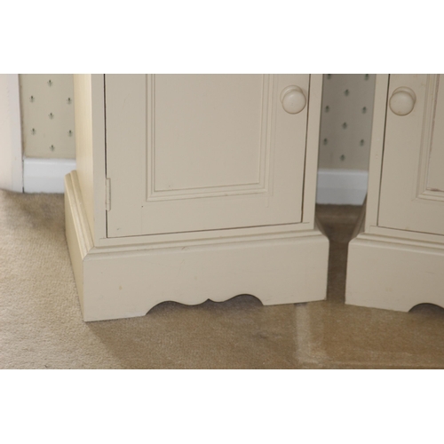 14 - PAIR OF PINE BEDSIDE TABLES 
37 X 27 X 71CM