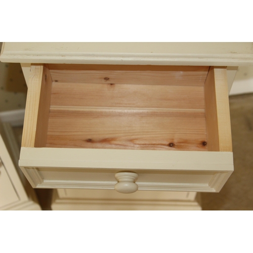 14 - PAIR OF PINE BEDSIDE TABLES 
37 X 27 X 71CM