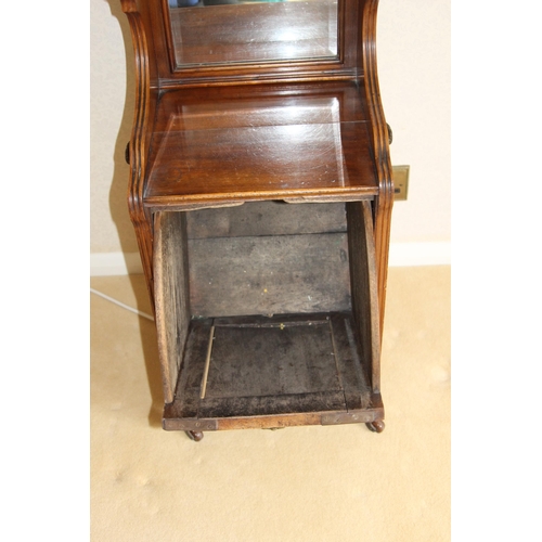 4 - EDWARDIAN COAL SCUTTLE AND 2 DINING CHAIRS 
38 X 35 X 98CM