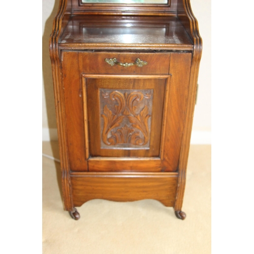 4 - EDWARDIAN COAL SCUTTLE AND 2 DINING CHAIRS 
38 X 35 X 98CM