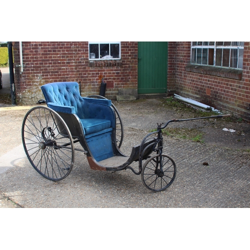 103 - ANTIQUE VICTORIAN WHEEL CHAIR 
107 X 252 X 108CM