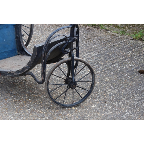 103 - ANTIQUE VICTORIAN WHEEL CHAIR 
107 X 252 X 108CM