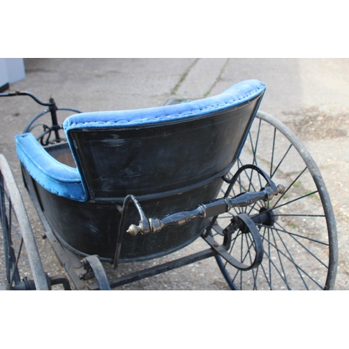 103 - ANTIQUE VICTORIAN WHEEL CHAIR 
107 X 252 X 108CM