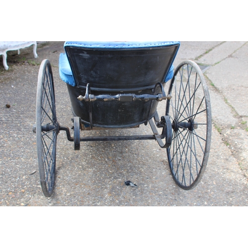 103 - ANTIQUE VICTORIAN WHEEL CHAIR 
107 X 252 X 108CM