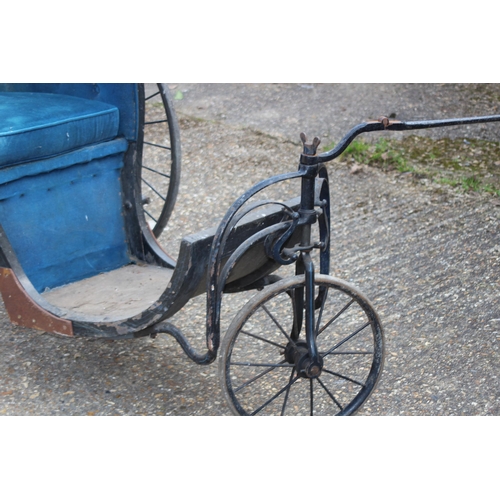 103 - ANTIQUE VICTORIAN WHEEL CHAIR 
107 X 252 X 108CM