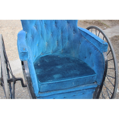 103 - ANTIQUE VICTORIAN WHEEL CHAIR 
107 X 252 X 108CM