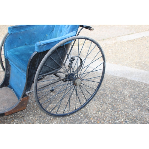 103 - ANTIQUE VICTORIAN WHEEL CHAIR 
107 X 252 X 108CM