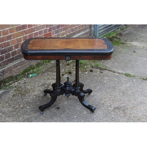 26 - VICTORIAN CARD TABLE 
94 X 93 X 70CM