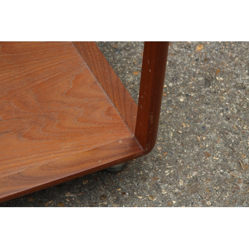 62 - RETRO G PLAN TEAK AND GLASS COFFEE TABLE
110 X 52 X 47CM