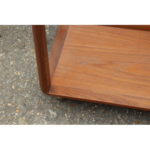 62 - RETRO G PLAN TEAK AND GLASS COFFEE TABLE
110 X 52 X 47CM