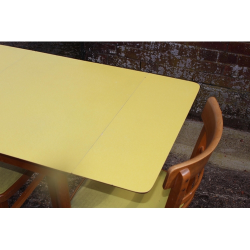 63 - 1950s  KITCHEN TABLE AND TWO CHAIRS 
90 X 60 X 77CM