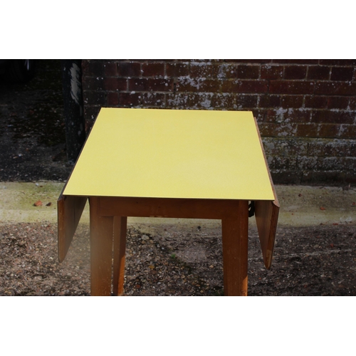 63 - 1950s  KITCHEN TABLE AND TWO CHAIRS 
90 X 60 X 77CM