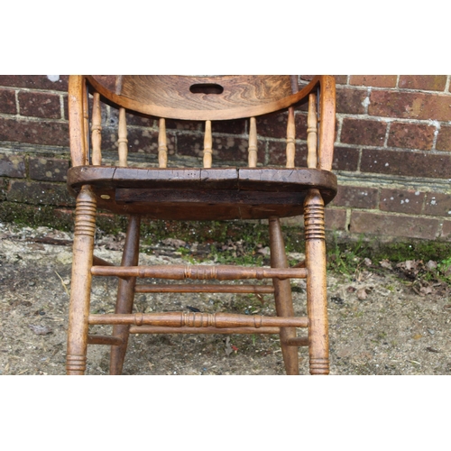 70 - ANTIQUE SMOKERS BOW CHAIR 
49 X 49 X 73CM