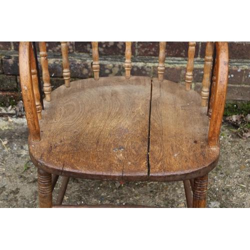 70 - ANTIQUE SMOKERS BOW CHAIR 
49 X 49 X 73CM