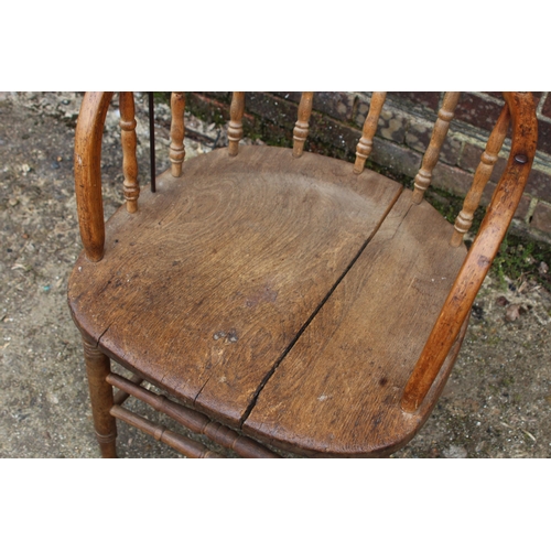 70 - ANTIQUE SMOKERS BOW CHAIR 
49 X 49 X 73CM