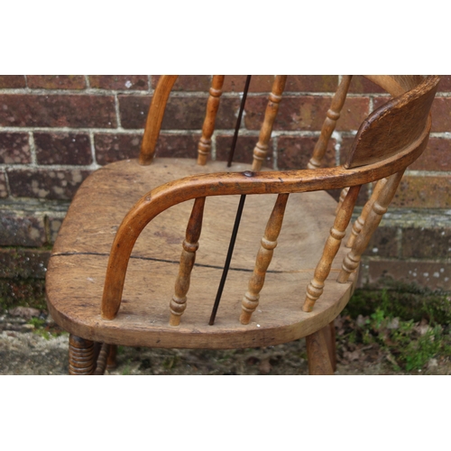 70 - ANTIQUE SMOKERS BOW CHAIR 
49 X 49 X 73CM