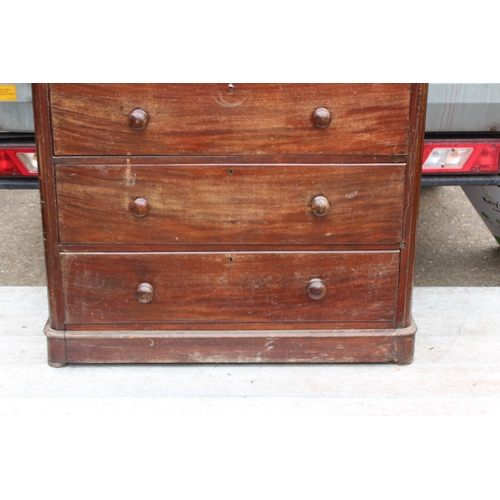 77 - LARGE VICTORIAN 2/3 CHEST OF DRAWERS
117 X 50 X 117CM