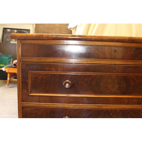 78 - LARGE EDWARDIAN 4 DRAWER CHEST OF DRAWERS - A/F
THIS HAS BEEN SPILT IN HALF AND BACK NEEDS REPAIR 
1... 