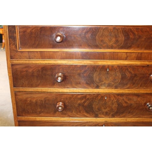 78 - LARGE EDWARDIAN 4 DRAWER CHEST OF DRAWERS - A/F
THIS HAS BEEN SPILT IN HALF AND BACK NEEDS REPAIR 
1... 