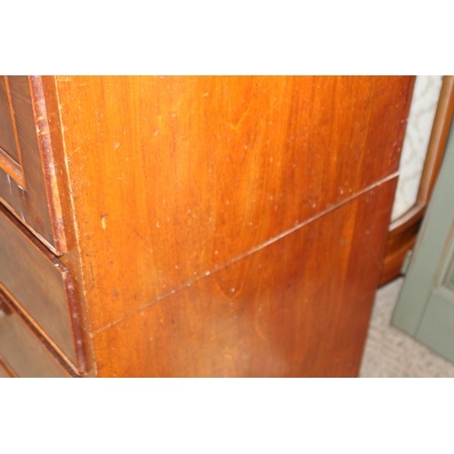 78 - LARGE EDWARDIAN 4 DRAWER CHEST OF DRAWERS - A/F
THIS HAS BEEN SPILT IN HALF AND BACK NEEDS REPAIR 
1... 