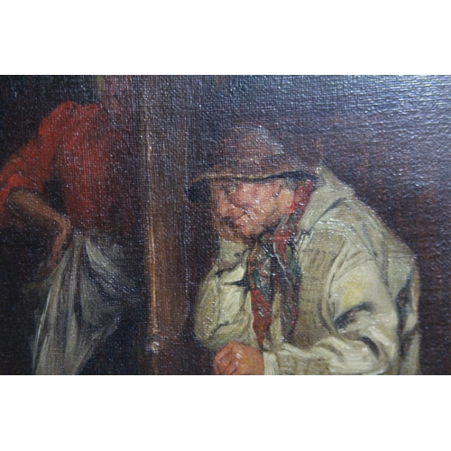 109 - VINTAGE OIL ON CANVAS 
53 XX 44CM