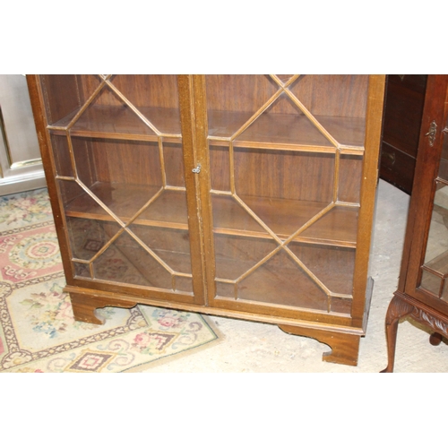 40 - 2 X VINTAGE GLAZED DISPLAY CABINETS 
104 X 31 X 126CM