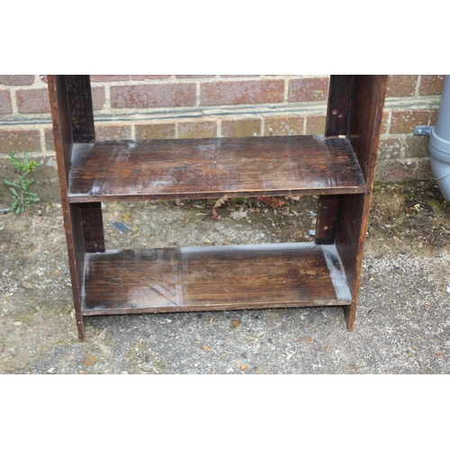 44 - QUANTITY OF VINTAGE BOOK SHELVES, STOOL AND TOWEL RAIL x5
77 X 29 X 81CM