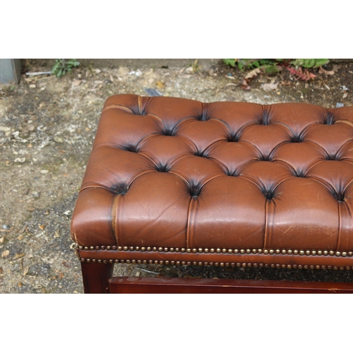 47 - EDWARDIAN CHAIR AND FOOTSTOOL - FOOTSTOOL A/F
104 X 43 X 39CM