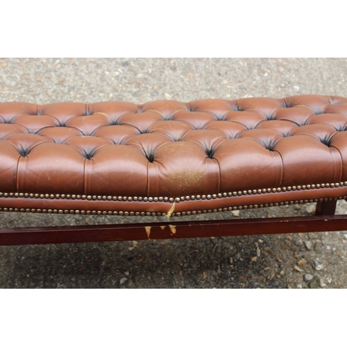 47 - EDWARDIAN CHAIR AND FOOTSTOOL - FOOTSTOOL A/F
104 X 43 X 39CM