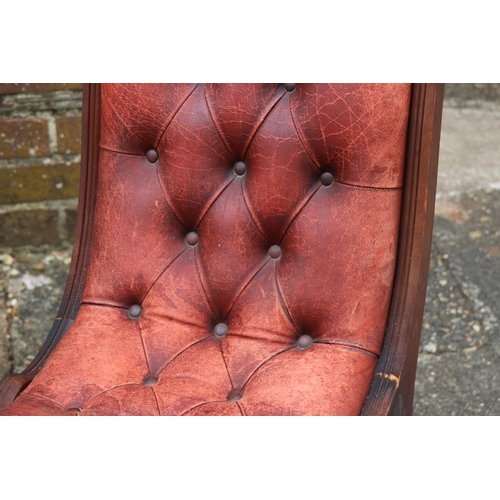 47 - EDWARDIAN CHAIR AND FOOTSTOOL - FOOTSTOOL A/F
104 X 43 X 39CM