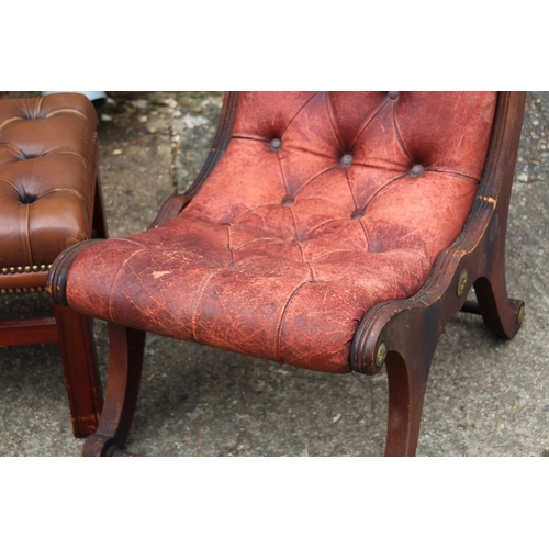 47 - EDWARDIAN CHAIR AND FOOTSTOOL - FOOTSTOOL A/F
104 X 43 X 39CM