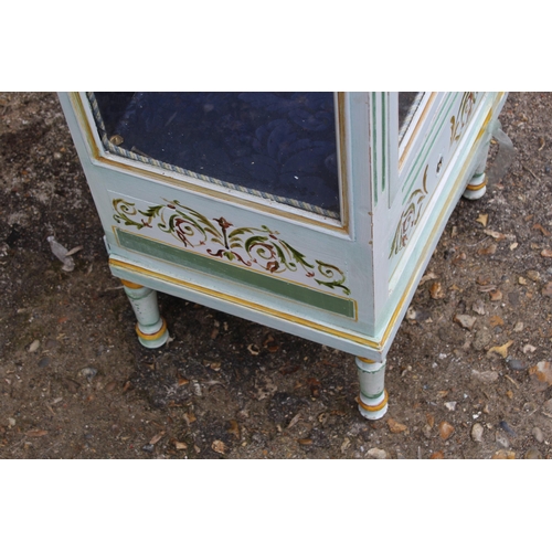 49 - PAINTED VINTAGE DISPLAY CABINET
52 X 39 X 129CM