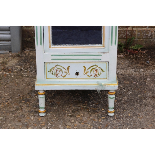 49 - PAINTED VINTAGE DISPLAY CABINET
52 X 39 X 129CM