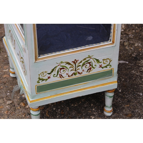 49 - PAINTED VINTAGE DISPLAY CABINET
52 X 39 X 129CM