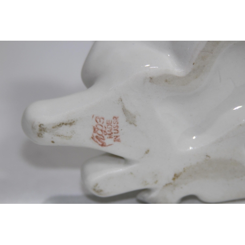 851 - USSR FIGURE OF A YOUNG HORSE SITTING 
14 X 11CM