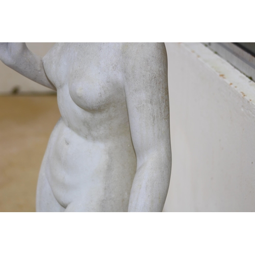 119 - 20TH CENTURY MARBLE COMPOSITION CLASSICAL NUDE STATUE 
150CM