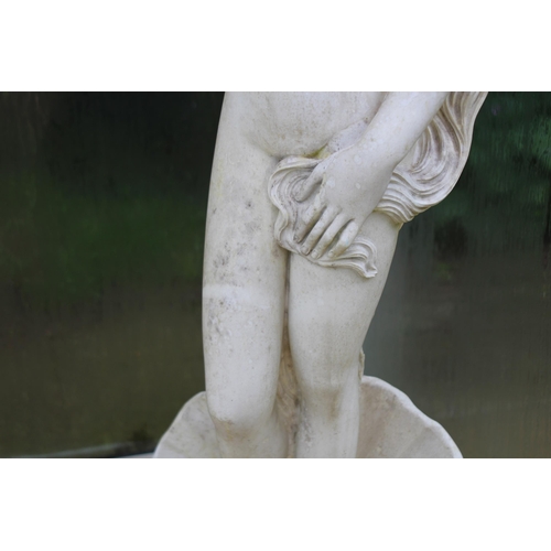 120 - 20TH CENTURY MARBLE COMPOSITION CLASSICAL NUDE STATUE 
147CM