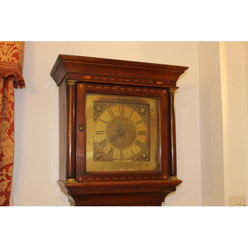 125 - 18TH CENTURY OAK LONG-CASE CLOCK WITH 10