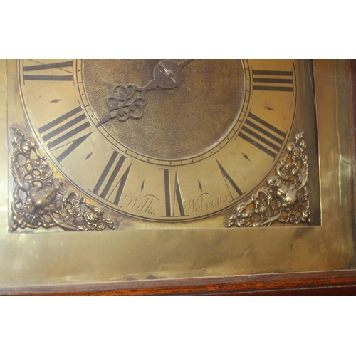 125 - 18TH CENTURY OAK LONG-CASE CLOCK WITH 10