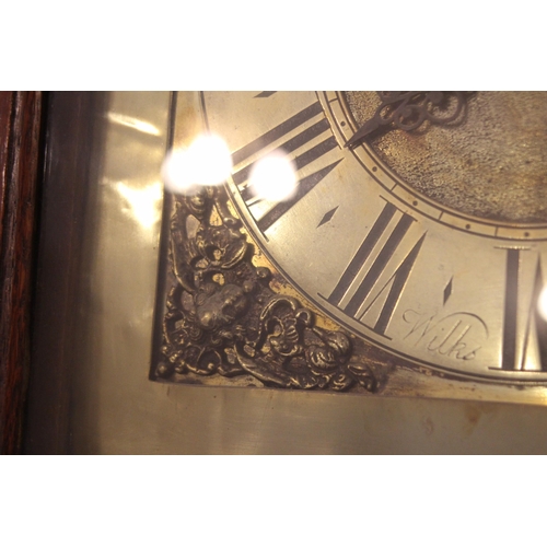 125 - 18TH CENTURY OAK LONG-CASE CLOCK WITH 10