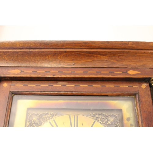 125 - 18TH CENTURY OAK LONG-CASE CLOCK WITH 10