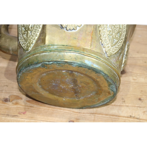 419 - LARGE VINTAGE EASTERN BRASS TEAPOT
46 X 41CM