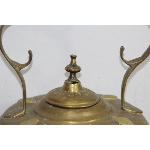 419 - LARGE VINTAGE EASTERN BRASS TEAPOT
46 X 41CM