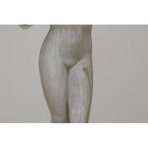 118 - AFTER CHRISTOPHE GARRIEL ALLEGRAIN, VENUS BATHING, INSCRIBED DEL TORRIONE MARBLE COMPOSITION STATUE ... 