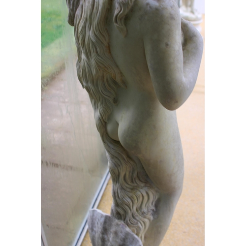 120 - 20TH CENTURY MARBLE COMPOSITION CLASSICAL NUDE STATUE 
147CM