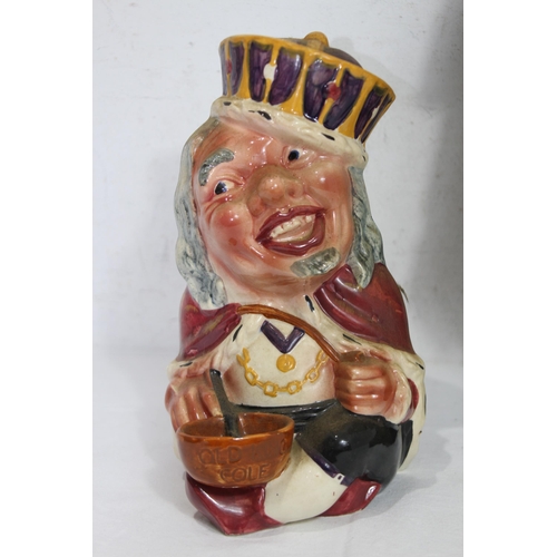 324 - VINTAGE CHINA CARICATURE OLD KING COLE AND CHINA FIGURE WHICH IS A/F
50CM